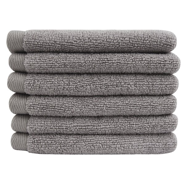 Everplush Flat Loop 6 Piece Bath Towel Set (Charcoal)