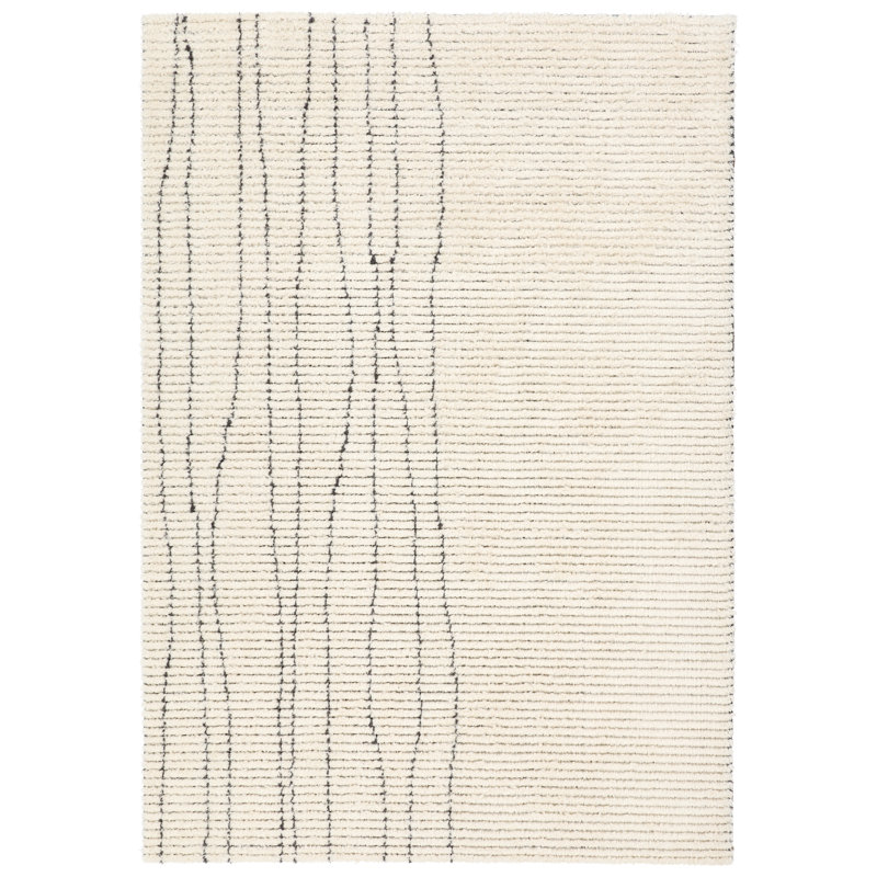Label J Morgana Powerloomed Tribal White Area Rug (8'6"x11'6"), Rectangle 7'6" x 9'6"