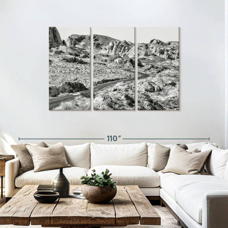 Alvord Black Nevada Desert Road, 48" H x 74" W