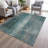 Machine Washable Indoor/Outdoor Xhevrie Teal Rug-53761525