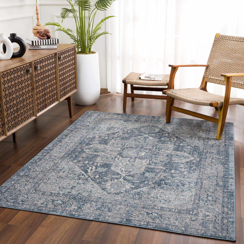 Oriental Indoor Rug, Rectangle 6'7" x 9'