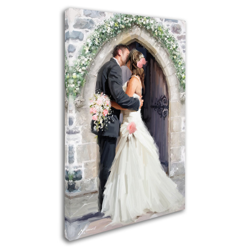 « mariage baiser », reproduction sur toile tendue, H 24 po x l 16 po x P 2 po