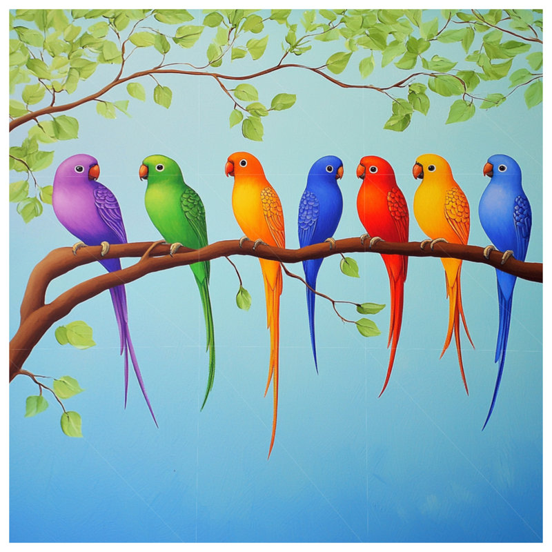 Housse de couette Parrots Bedding Animals Bohemian, Grand lit