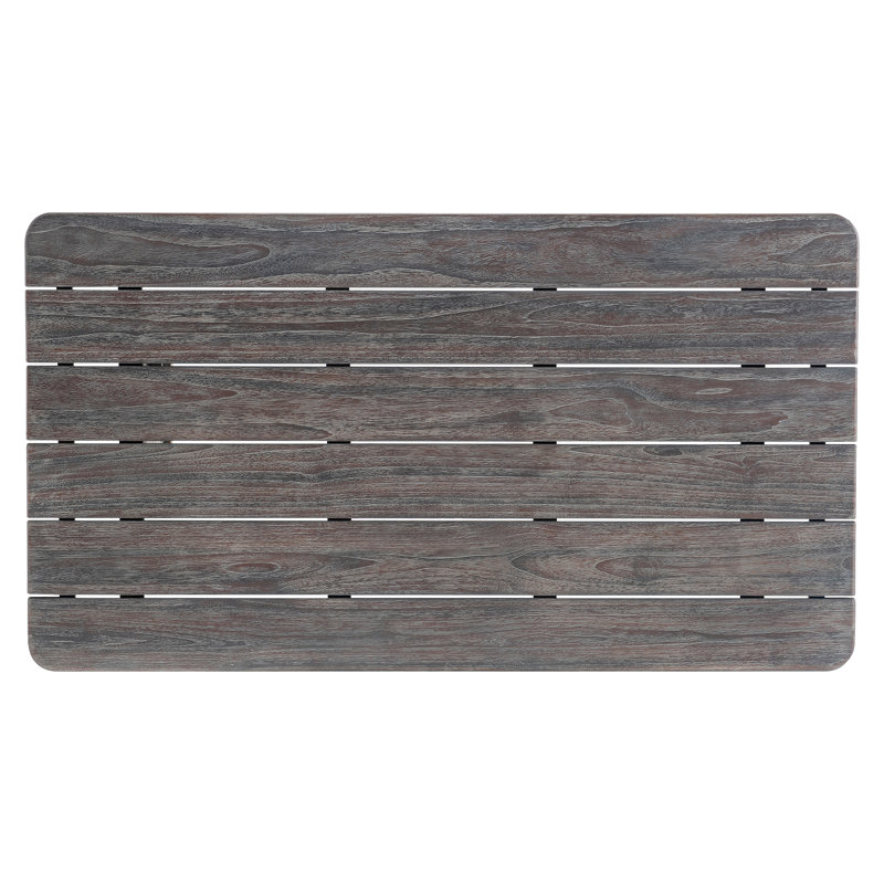 Outdoor Teak Table, 14.8" H x 54" W x 30" D