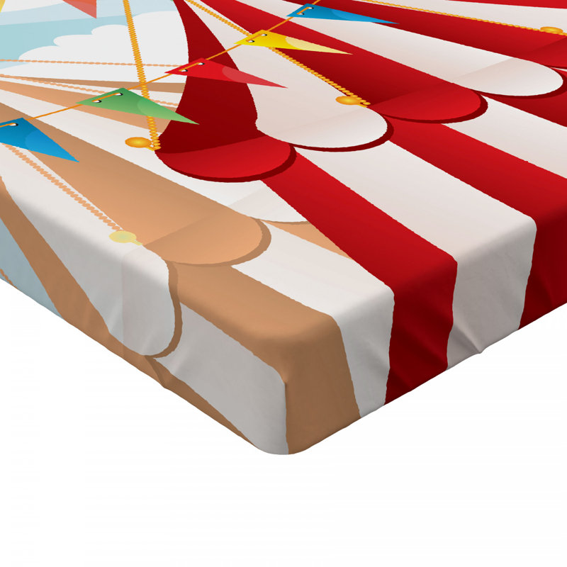 Circus Microfiber Patterned Fitted Sheet, Full Fitted Sheet
