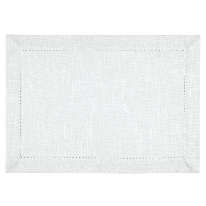 Ensemble de napperons en coton 4 pièces Mattea, Blanc