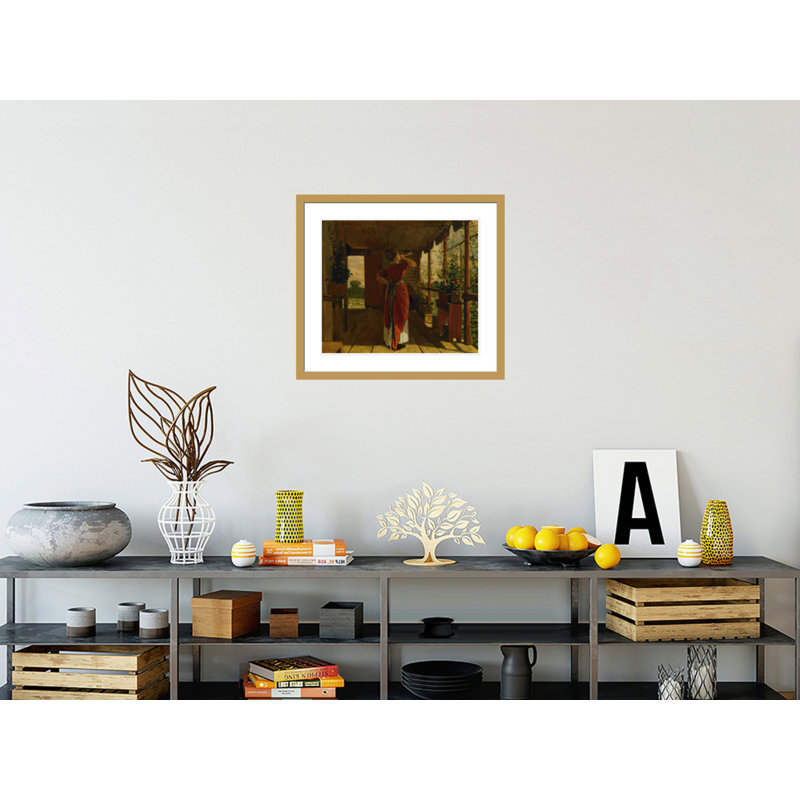 «The Dinner Horn» par Winslow Homer, impression giclée sur cadre, H 23,5 po x l 26,48 po