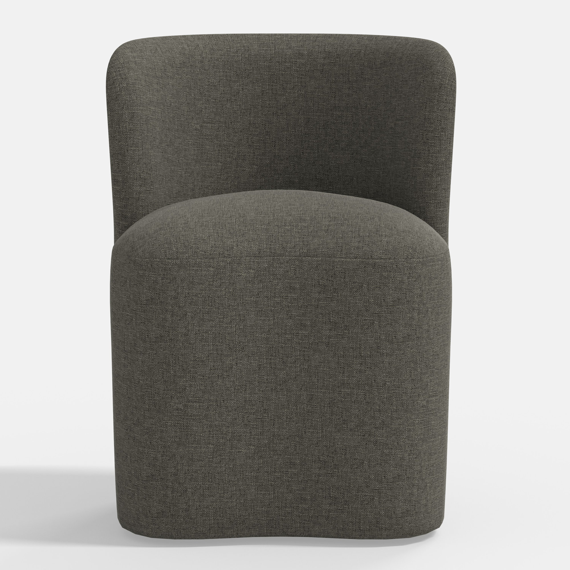 Stoffer Home x Cloth & Company Gail Dining Chair, Zuma Charcoal Textured Linen