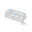 Lit simple mezzanine bas avec garde-corps et échelle-1750871373