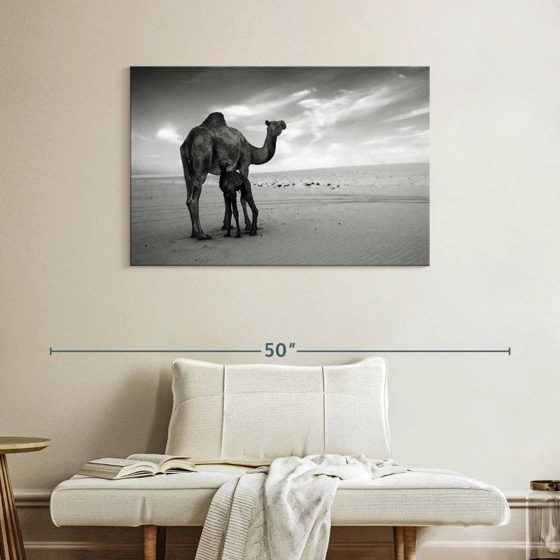 Brampt Monochrome Camels, 26" H x 39" W