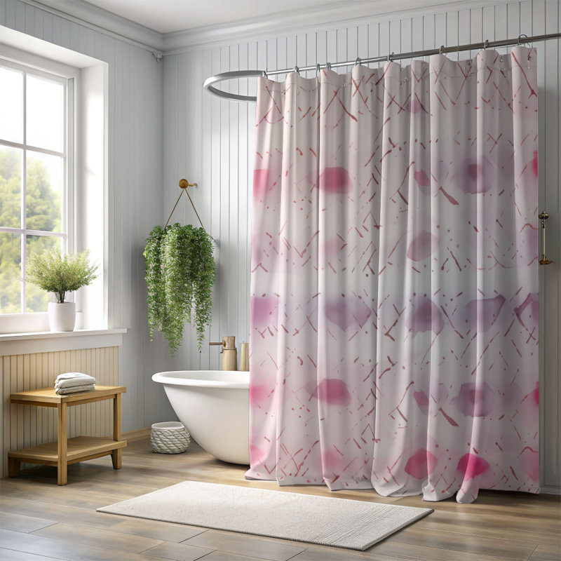 Pink Aura - Premium Shower Curtain, 74"H x 71"W