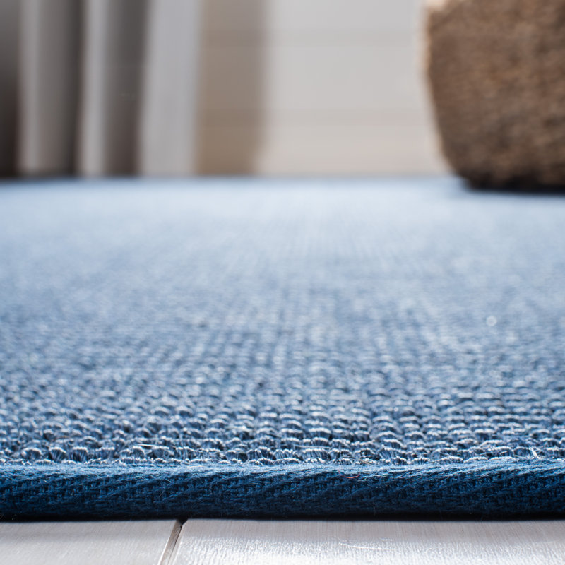 Tapis en sisal / jute Martha Stewart, Bleu, Rectangulaire 9 pi x 13 pi