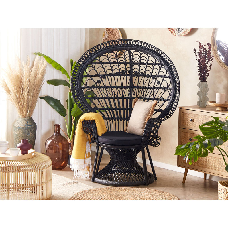 Marybeth Upholstered Armchair, Black