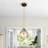 Colorful Mosaic Glass Single Pendant Light With Adjustable Cord, E26