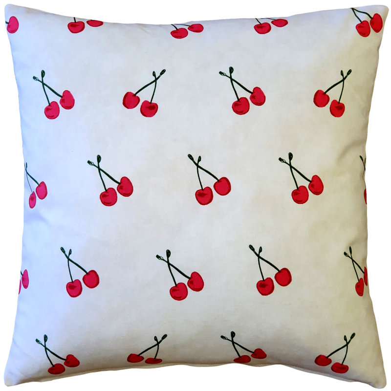 Housse de coussin en coton 100% cherry, H 20 po x l 20 po