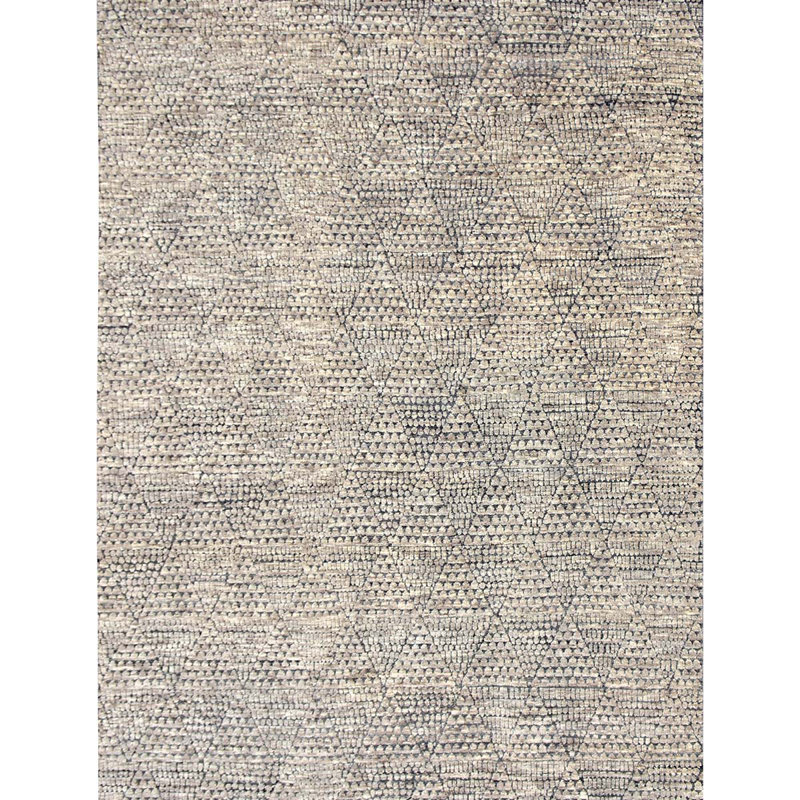Geometric Area Rug in Natural/Charcoal, Rectangle 9' x 12'