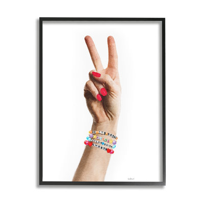 Signe de paix de Stupell Industries, art de la giclée à la main par Amanda Greenwood