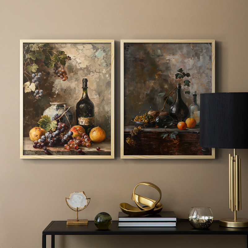 «FLORAL Series DCCXIV», reproduction encadrée de qualité supérieure - prête à être accrochée - aucun clou requis - aucun clou requis