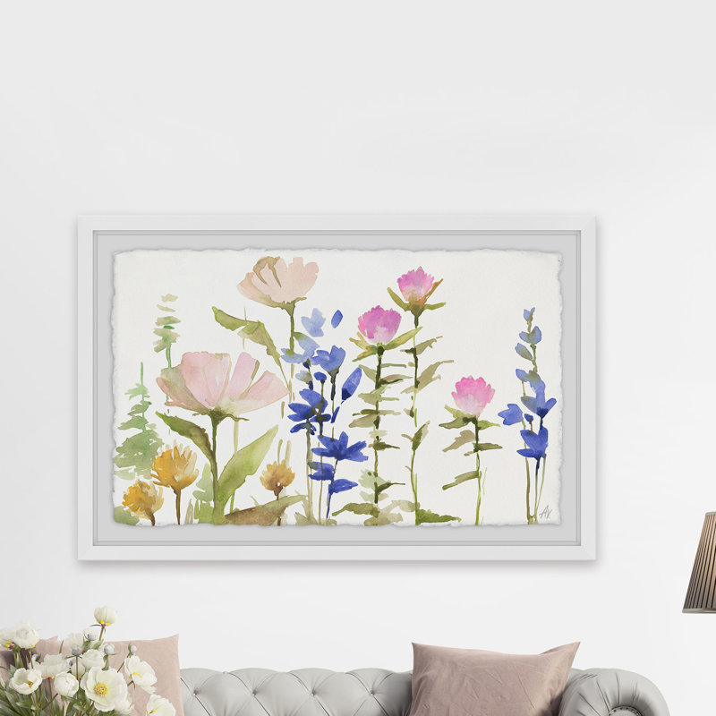 Spring Spell 1 Piece Single Picture Frame Painting, 30 cm H x 20 cm W x 4 cm D, White Framed with Deckled Edges