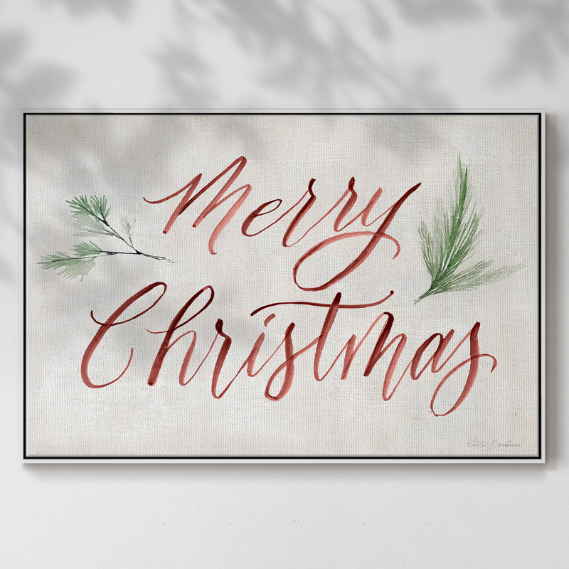 " Merry Christmas ", White, 27" H x 41" W x 2" D