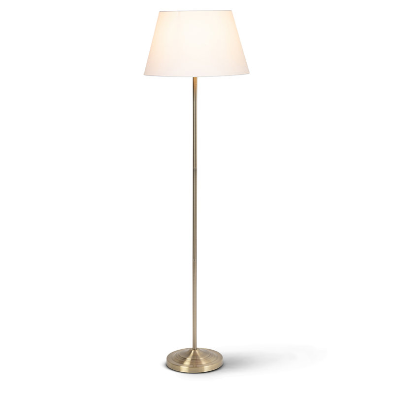 153cm Polished Traditional Floor Lamp, Ivory