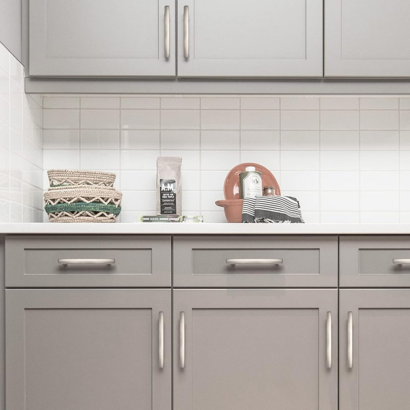 20 Pack Brushed Nickel Cabinet Pulls, Solid Zinc Alloy, 3 Inch CC,Rustproof & Durable, Bar Modern Design, Easy Installation, Smooth Edges, Screws Included, Ideal for Kitchen, Bathroom