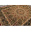 Tapis traditionnel en laine touffeté à la main ivoire et brun 7 pi 9 po x 9 pi 9 po