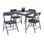 Kids Colorful 5 Piece Folding Table and Chair Set-1982589814