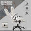 Chaise de bureau de massage à haut dossier avec 6 points de vibration et fauteuil chauffant inclinable en cuir PU avec accoudoirs et télécommande, blanc-344845039