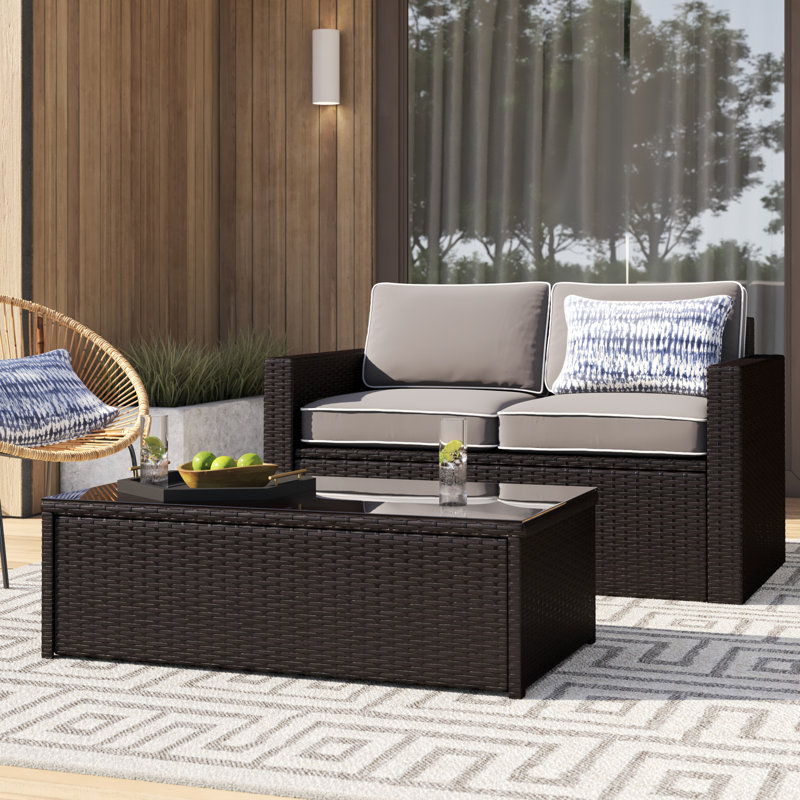 Arbedella 2 - Person Patio Conversation Set, Grey