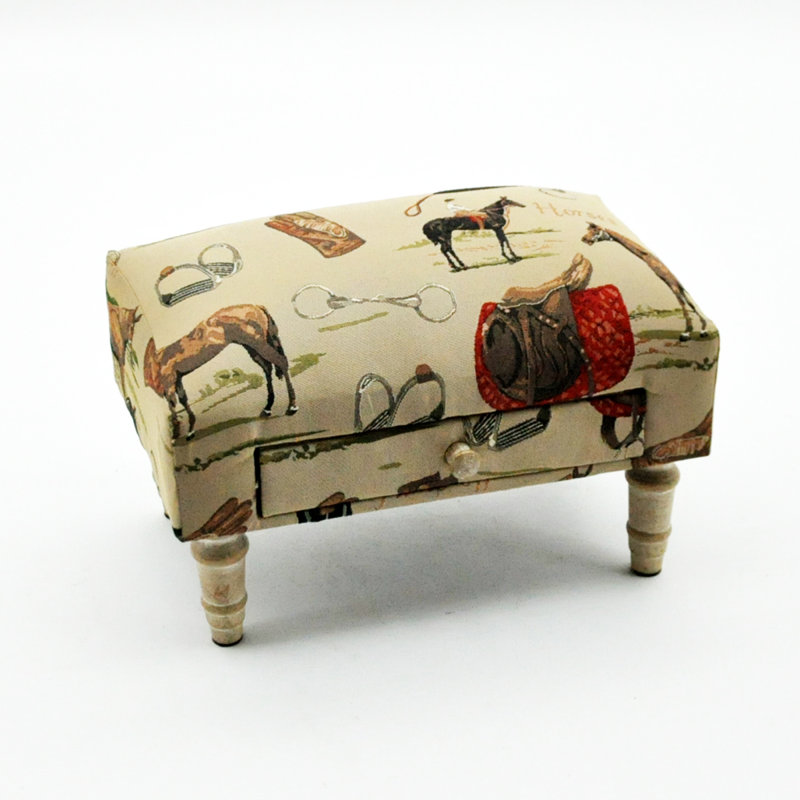 Enes 40cm Wide Rectangle Animal Print Ottoman with Storage, Hand-Finished Footstool, Stylish and Functional Decor