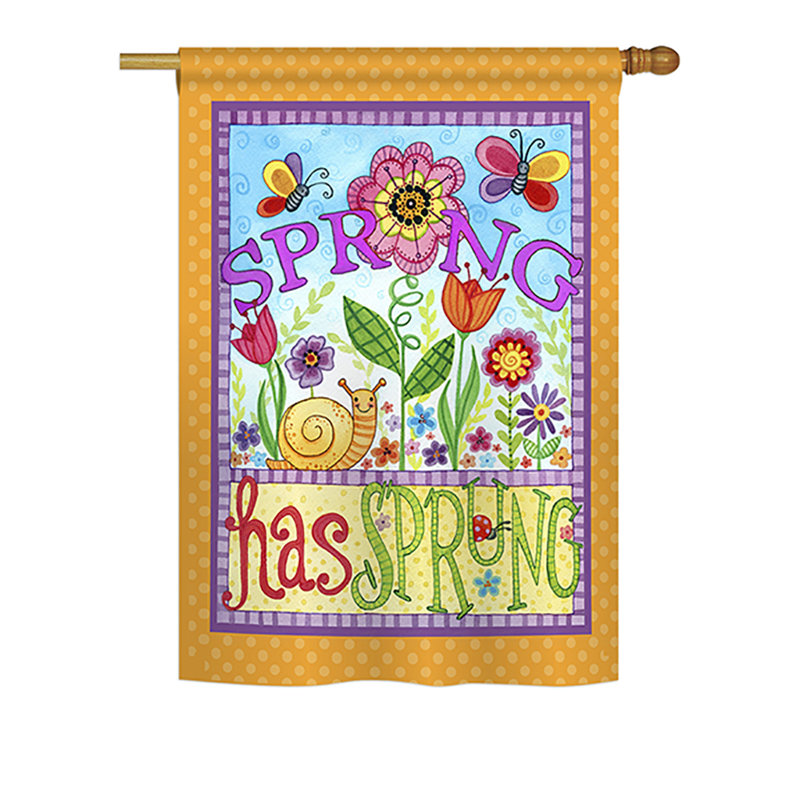 Drapeau de jardin en polyester 3,3 x 2,3 pi Elisia