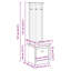 Hallway Cabinet With Hooks BODO 50X40x157 Cm-1649788461