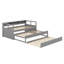 Lit de jour simple TG en bois avec 2 lits gigognes, 3 casiers de rangement, 1 lumière gratuite et USB-1373273401
