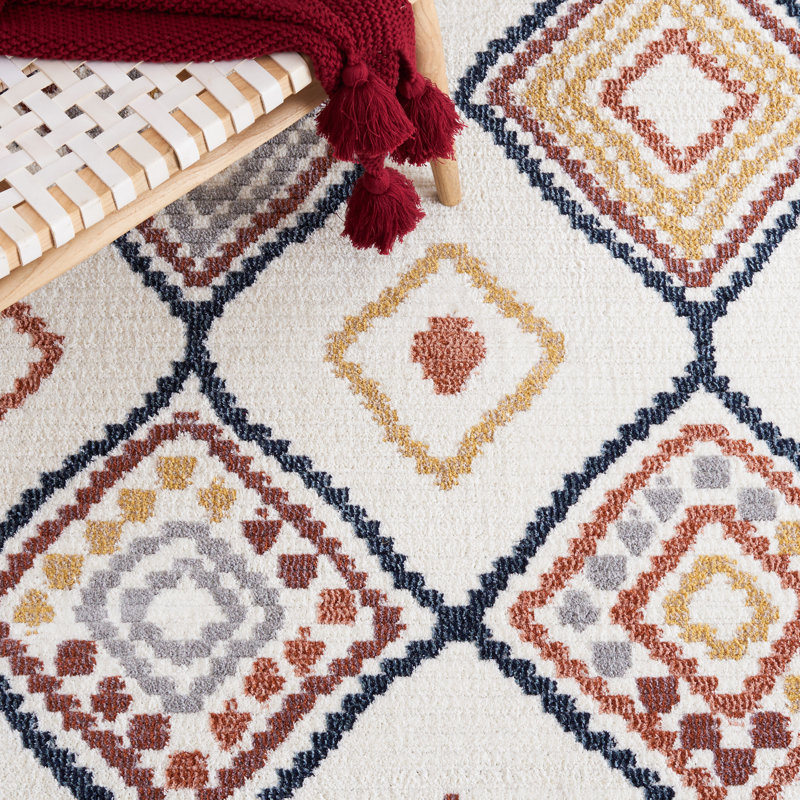 Alviery Performance Geometric Rug, Runner 2'2" x 8'
