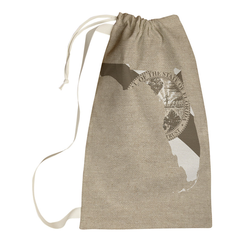 Sac à linge united states flag, Grand H 76,5 po x l 29,5 po x P 1,5 po, Beige brun blanc, Maine