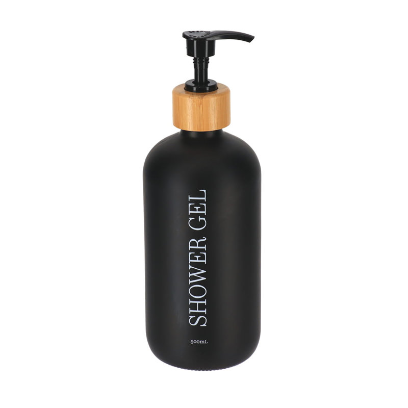 Distributeur de gel douche noir mat 17 oz liq. (500 ml), Noir