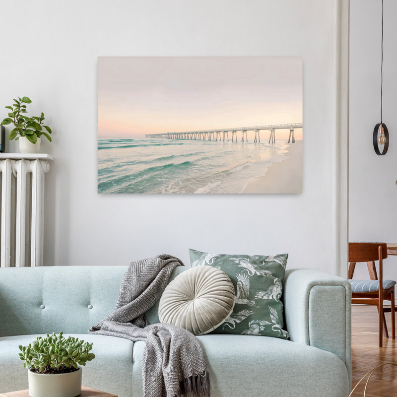 "Boardwalk", art mural contemporain abstrait, H 24 po x l 36 po