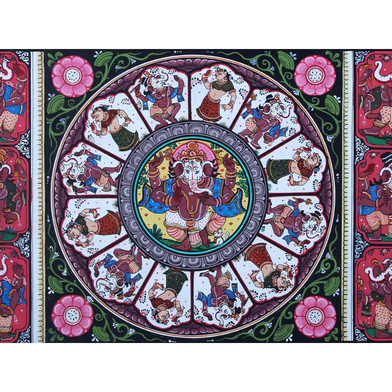Lord Ganesha | Paata, peinture de l'Orissa