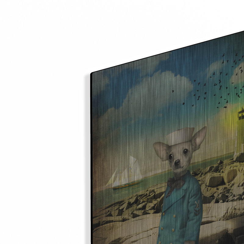  «Chihuahua Sailor» par John Hovenstine, art mural en métal, 16 po x 24 po