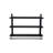 Wood And Metal Wall Shelf With Rod And 3 Tiers