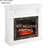 40.73"W X 14"D 40"H Electric Fireplace White, Compact & Practical, Remote Control, Adjustable Flame Effects, Stylish, Smooth Surface, 3D Design, Classic Decor, Realistic White - 40.73"Wx14"Dx40"H,