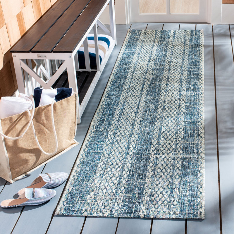 Herefordshire Performance Striped Indoor/Outdoor Area Rug, Runner 2'3" x 12'