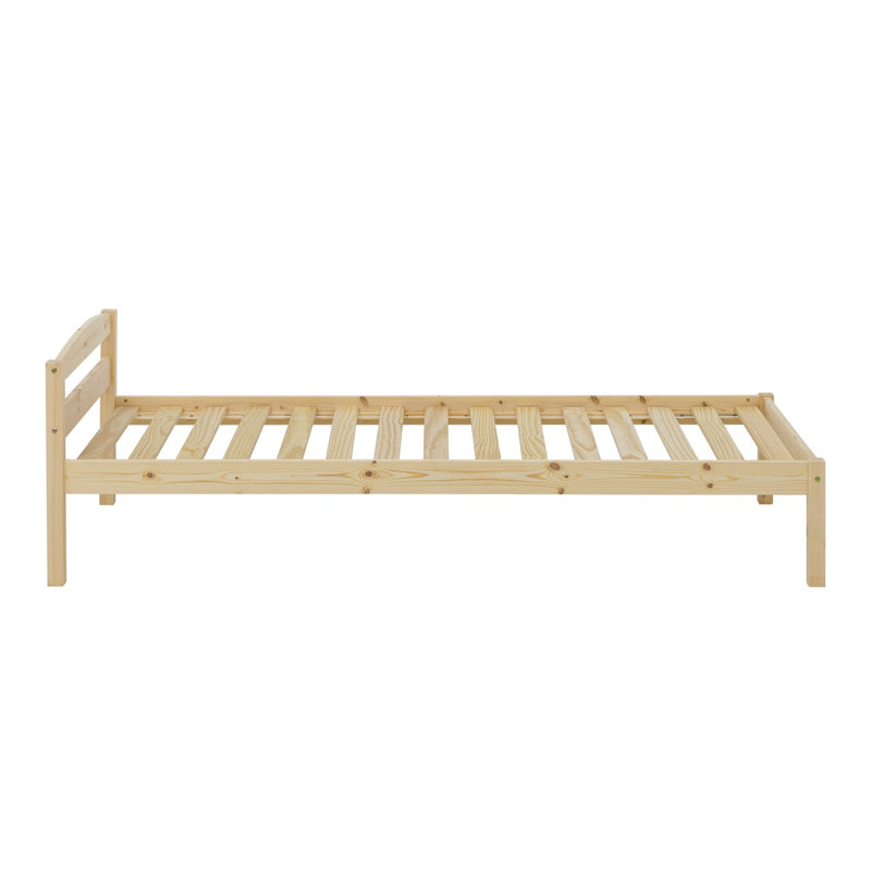 Adish Solid Wood Bed, EU Single - 90 x 200 cm