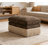 Leopard Print Chenille Ottoman With Soft Texture And Elegant Design For Modern Living Spaces-23499705