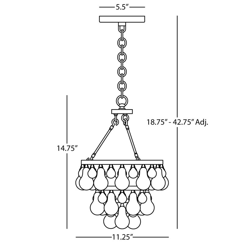Bling 2 - Light Unique/Statement Pendant, Antique Brass