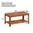 Wood Coffee Table Rectangular Accent Table with Storage Shelf-1290602246