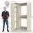 36"Corner Closet System With 2 Rods And Hutches-354617450