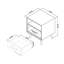 Aidee 46cm W Bedside Table