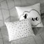 Housse de couette très grand / très grand avec tissu doux métallique gris et argenté